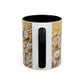 White Floral Relief with Butterflies Accent Mug | 11oz 15oz