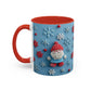 Santa Snowflake Pattern Mug | Accent Coffee Mug