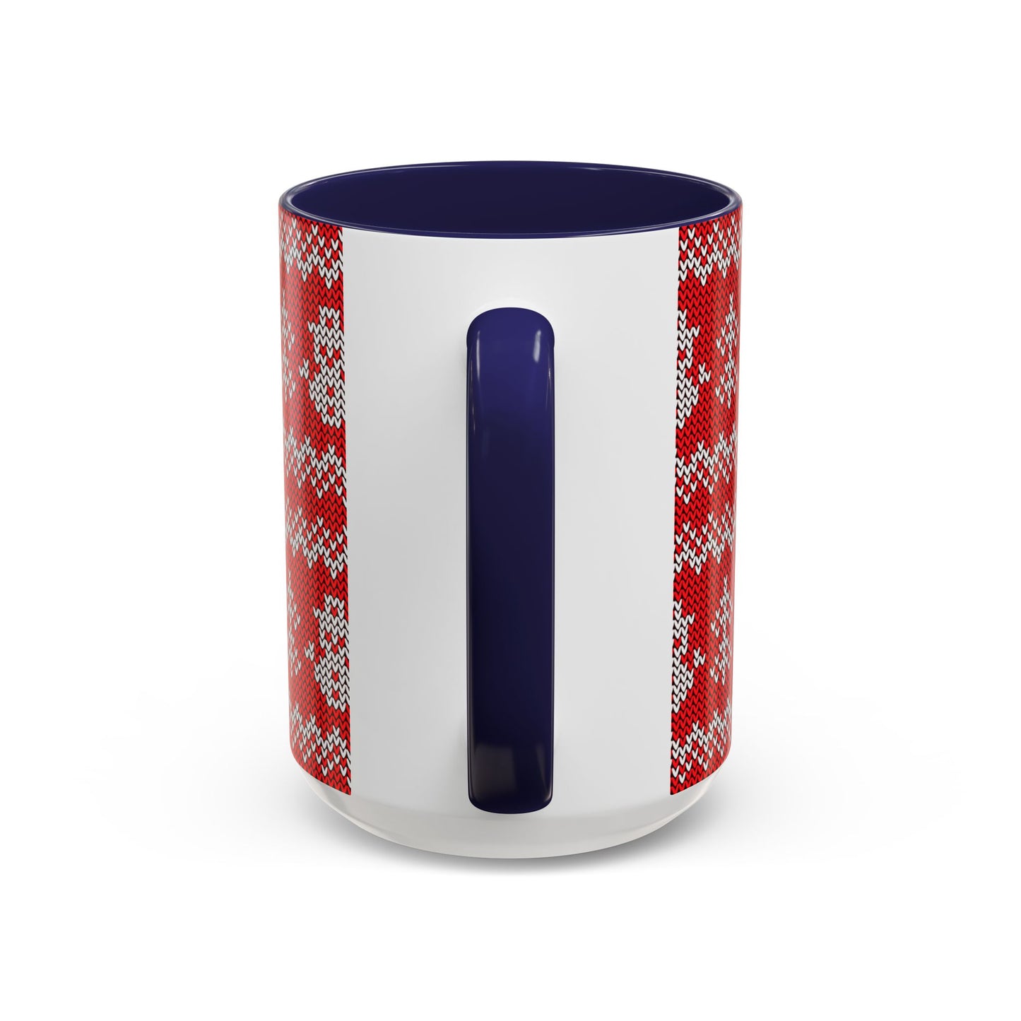 Snowman Knit Pattern Accent Mug | Christmas Holiday Coffee Cup