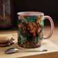 Vizsla Floral Accent Coffee Mug — Dog Portrait Botanical 11/15oz