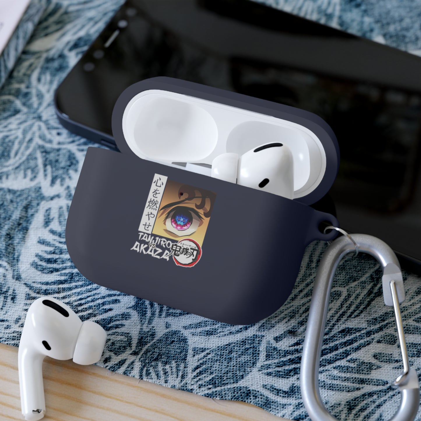 Anime Eye Illustration AirPods Case | Akaza Demon Slayer Inspired