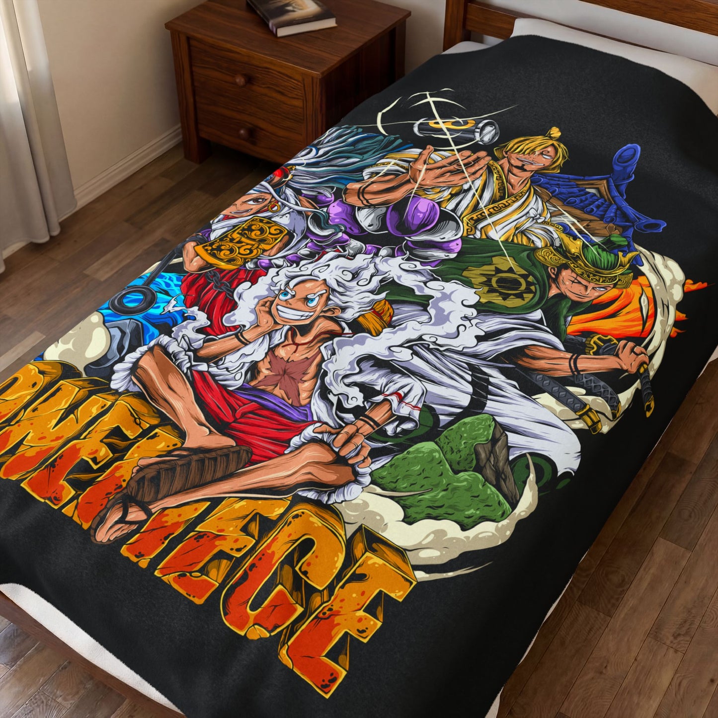One Piece Characters Velveteen Plush Blanket | Anime Crew Throw