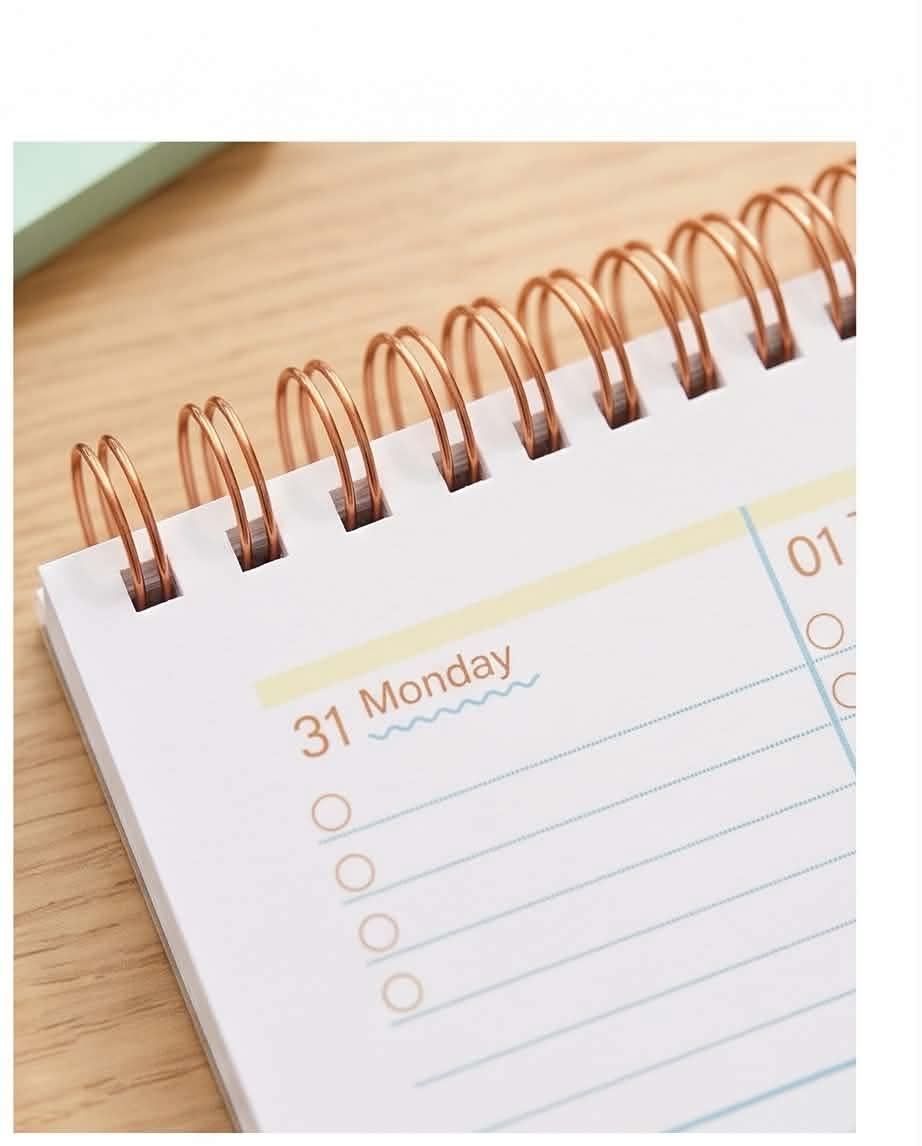 2027 Minimalist Grid Desktop Weekly Planner