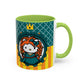 Redheaded Princess Kitty Accent Coffee Mug | Cute Cat Princess Design