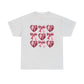 Pink Sequin Hearts & Bows T-Shirt | Valentine Heart Pattern Tee