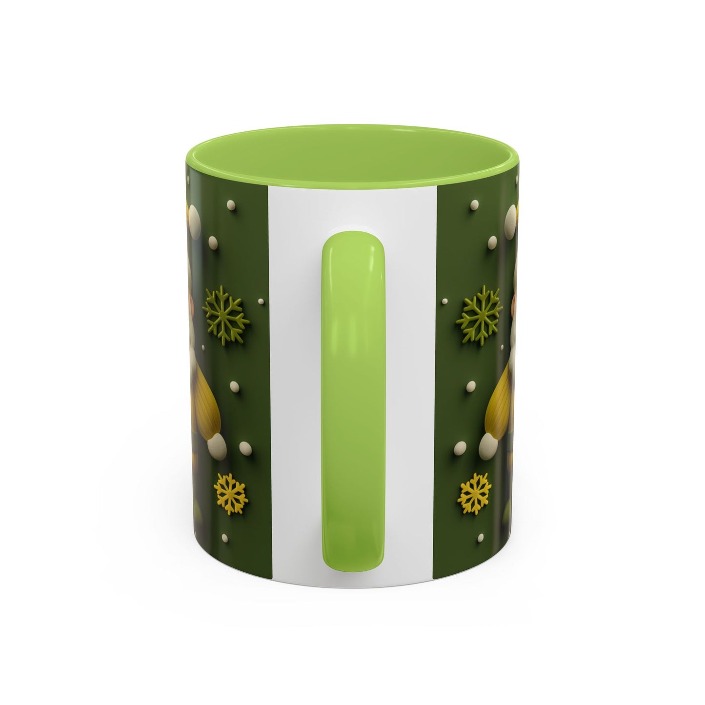 Yellow Santa Holiday Mug | Christmas Accent Coffee Mug (11,15oz)