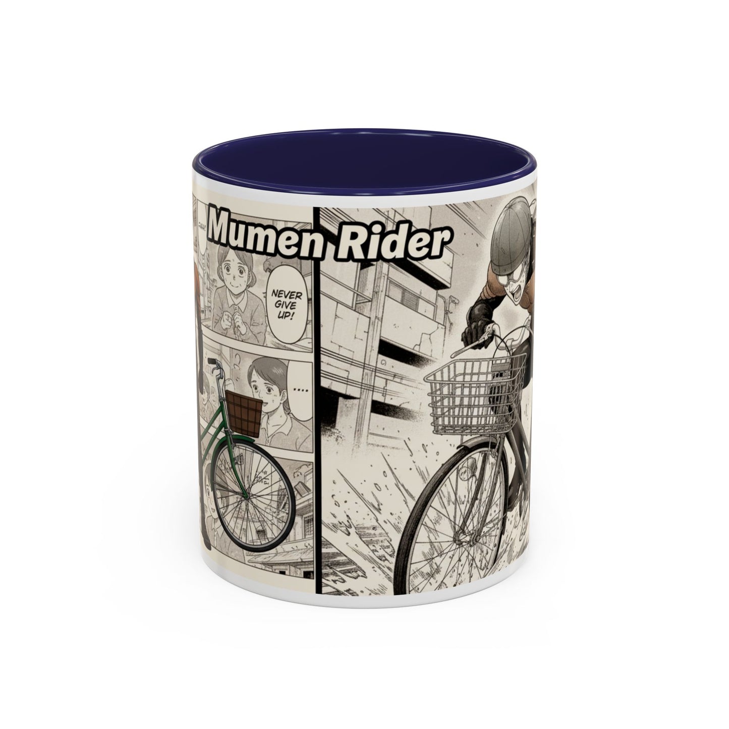 Mumen Rider Comic Panel Coffee Mug  Anime Hero Bike Design (11/15oz)