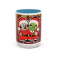 Grinch and Mouse Santa Mug | Accent Coffee Mug 11oz 15oz