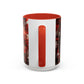 Santa Claus Mug | Christmas Santa Coffee Mug, Red Snowflake Holiday Ceramic