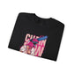 Cherry Anime Girl with Bat Crewneck Sweatshirt | Kawaii Japanese Text