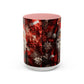 Santa Claus Mug | Christmas Santa Coffee Mug, Red Snowflake Holiday Ceramic