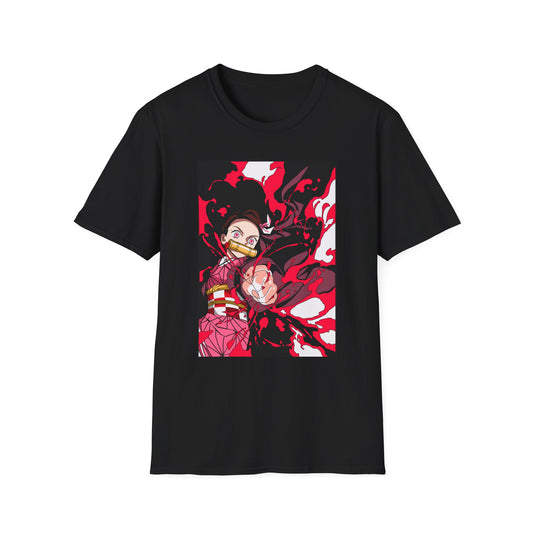 Demon Slayer Nezuko Graphic T-Shirt — Anime Girl Blood-Style Design