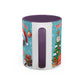Beagle Chistmas Illustration Mug | Accent Coffee Mug 11oz 15oz