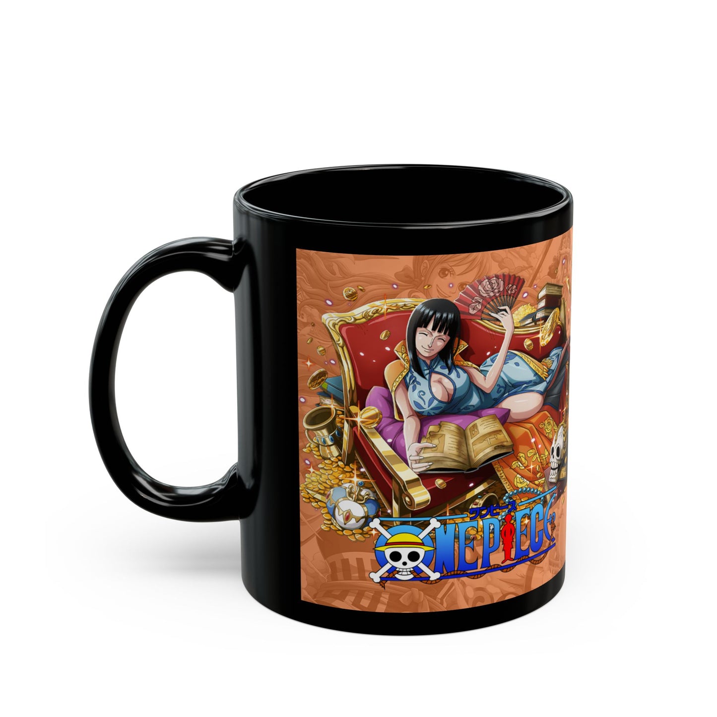 One Piece Logo Black Mug | Anime Straw Hat Pirates Coffee Cup