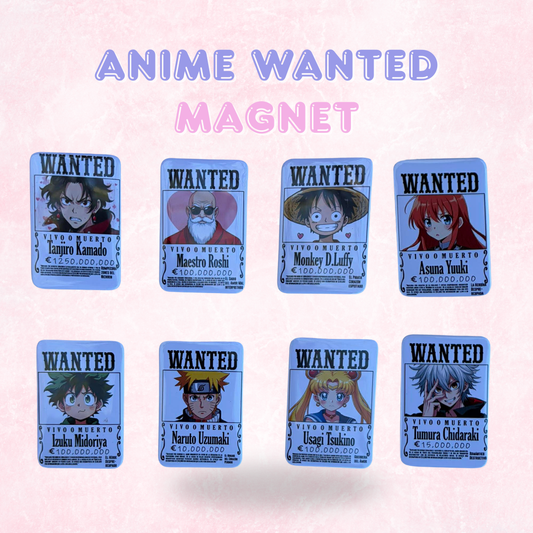 Anime Wanted Poster Magnets | Ref Magnets
