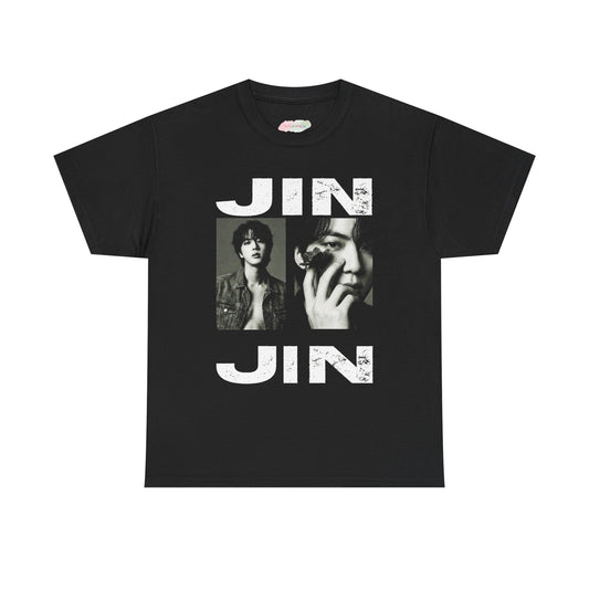JIN Photo Collage T-Shirt | K-Pop Idol Portrait Tee; BTS Shirt