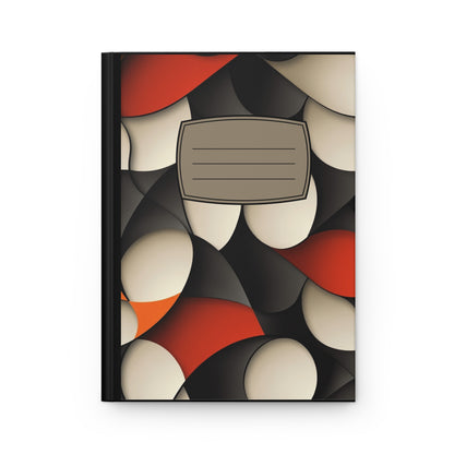 Abstract Retro Geometric Pattern Hardcover Journal | Matte Cover