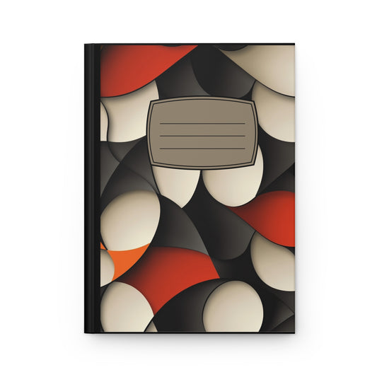 Abstract Retro Geometric Pattern Hardcover Journal | Matte Cover