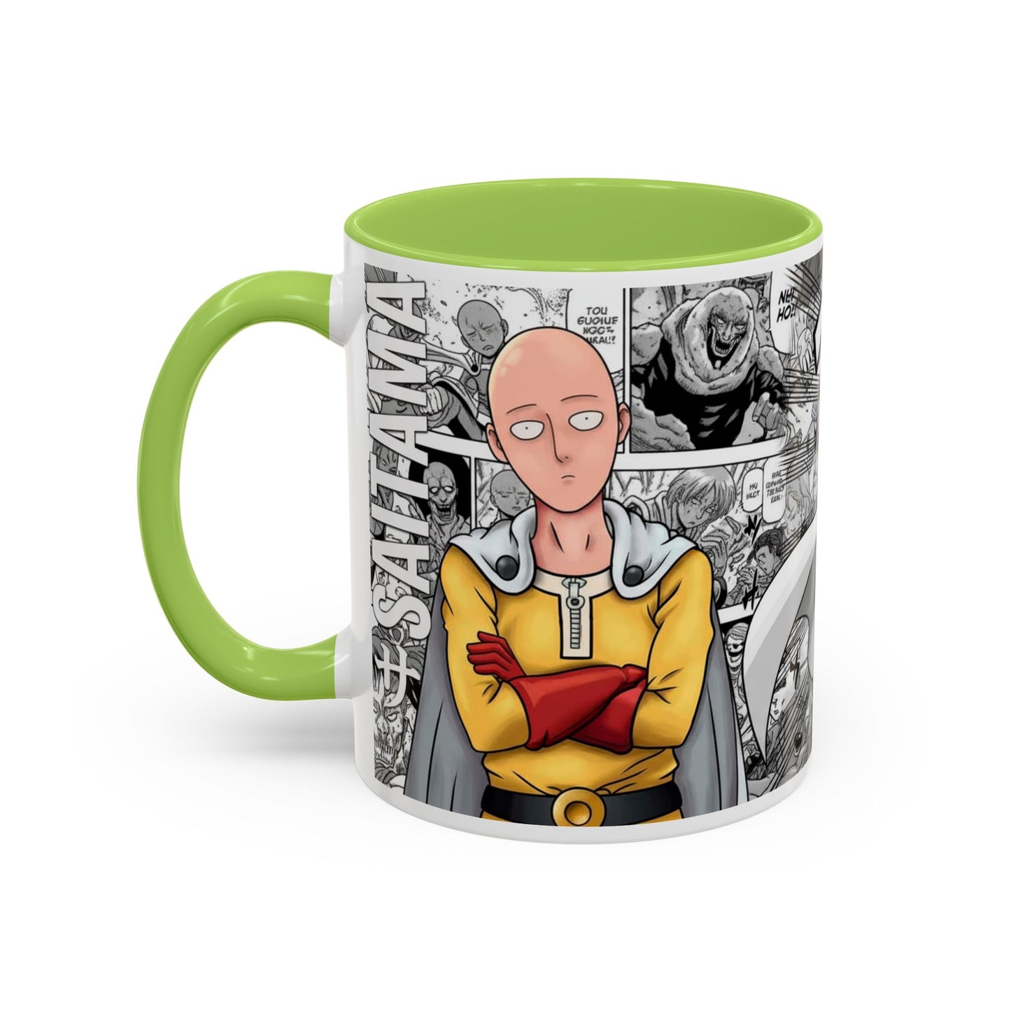 Anime Fist Coffee Mug  Dynamic Manga Collage Accent Mug (11/15 oz)