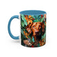 Vizsla Floral Accent Coffee Mug — Dog Portrait Botanical 11/15oz