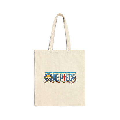 One Piece Logo Canvas Tote Bag | One Piece Inspired Tote Bag