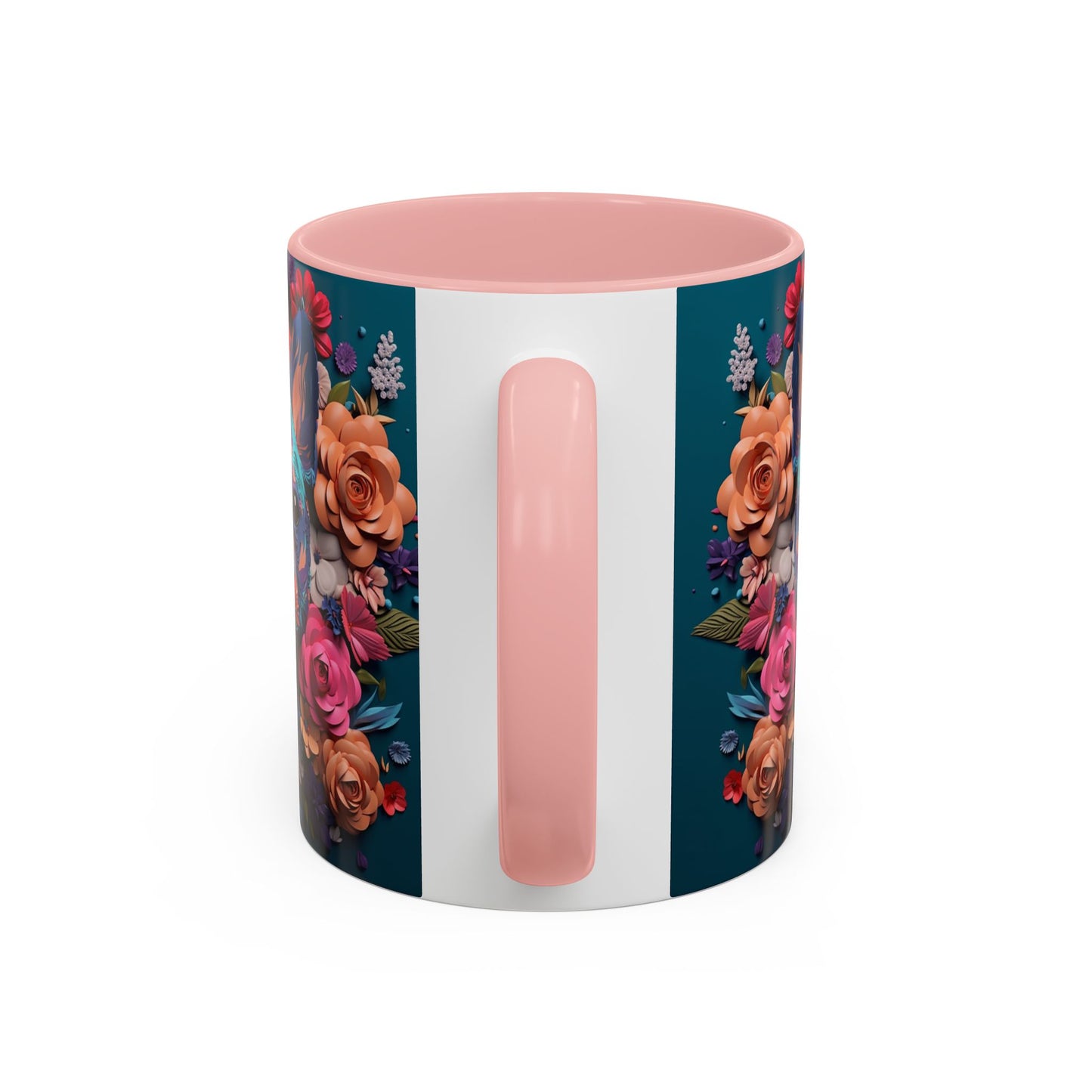 Floral French Bulldog Accent Coffee Mug  Colorful Dog Art 11/15oz