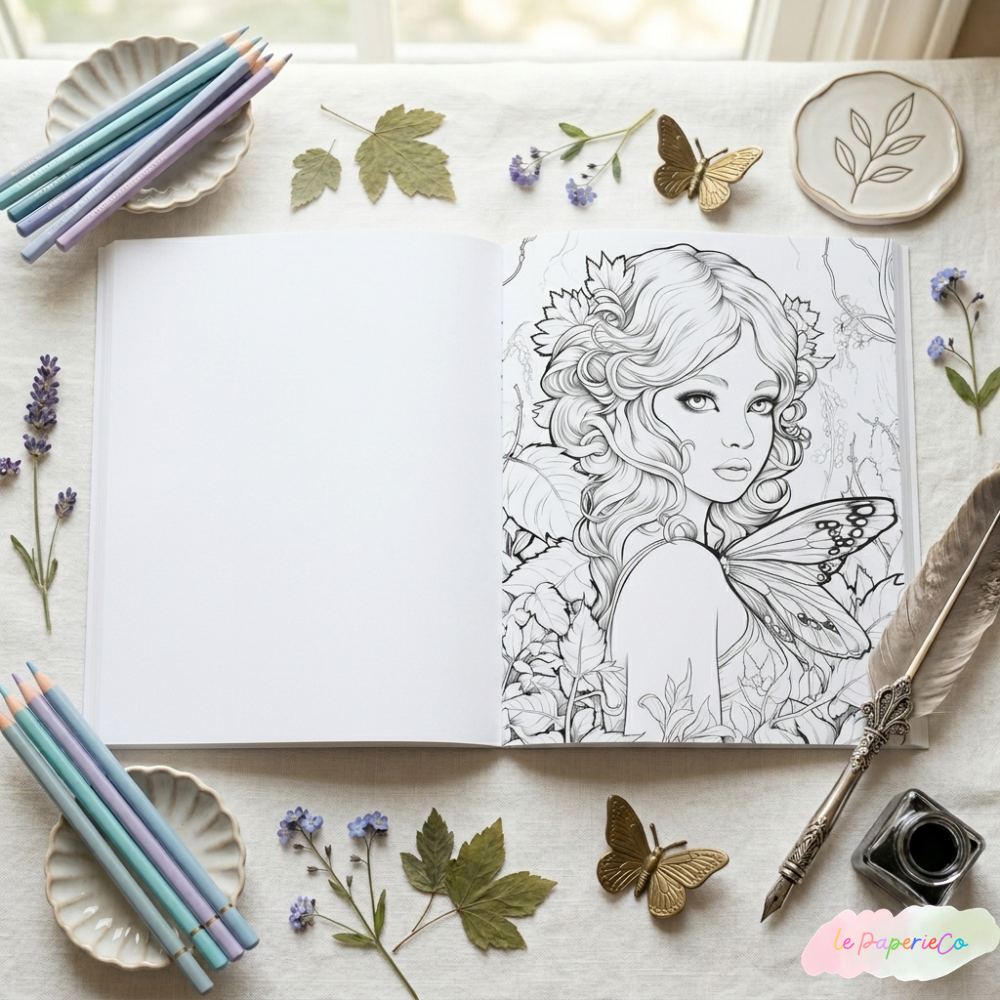 Enchanted Themed Coloring Book | 30 pages of Magical Coloring | Fantasy Art & Creative Fun