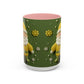 Yellow Santa Holiday Mug | Christmas Accent Coffee Mug (11,15oz)