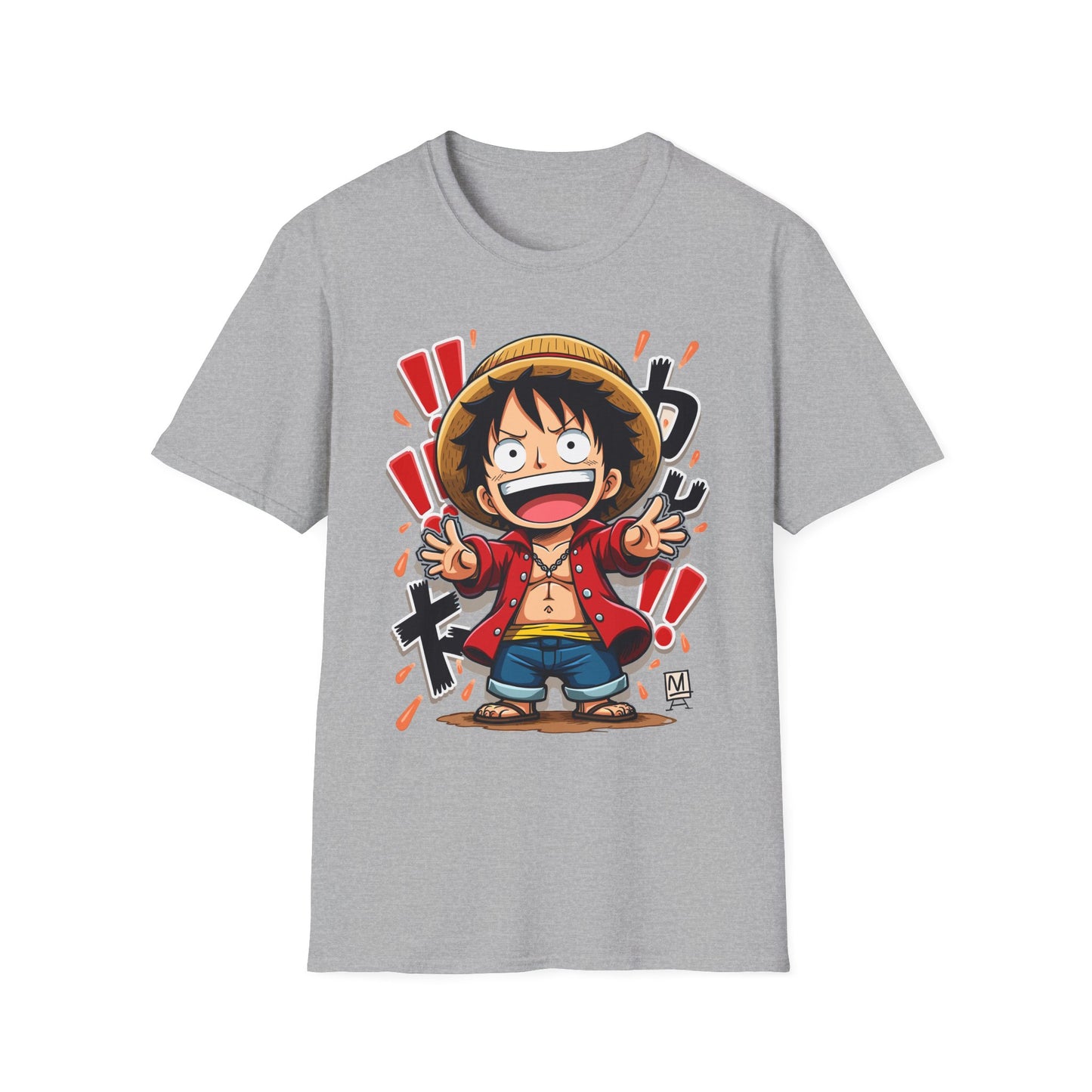 Luffy Graphic T-Shirt | Chibi Straw Hat Pirate Anime Tee| Le Paperie Co
