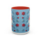 Santa Snowflake Pattern Mug | Accent Coffee Mug