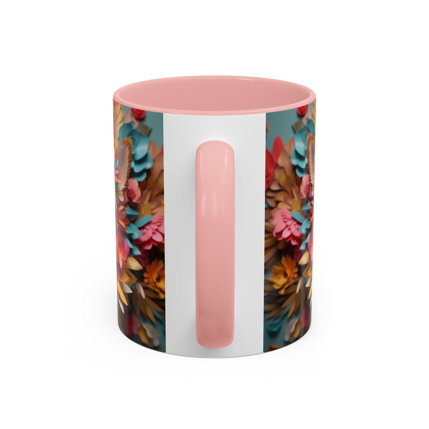Chihuahua Floral Wreath Accent Coffee Mug — Colorful Pet Lover Gift (11/15oz)