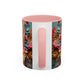 Chihuahua Floral Wreath Accent Coffee Mug — Colorful Pet Lover Gift (11/15oz)