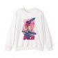 Cherry Anime Girl with Bat Crewneck Sweatshirt | Kawaii Japanese Text