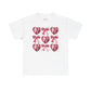 Pink Sequin Hearts & Bows T-Shirt | Valentine Heart Pattern Tee