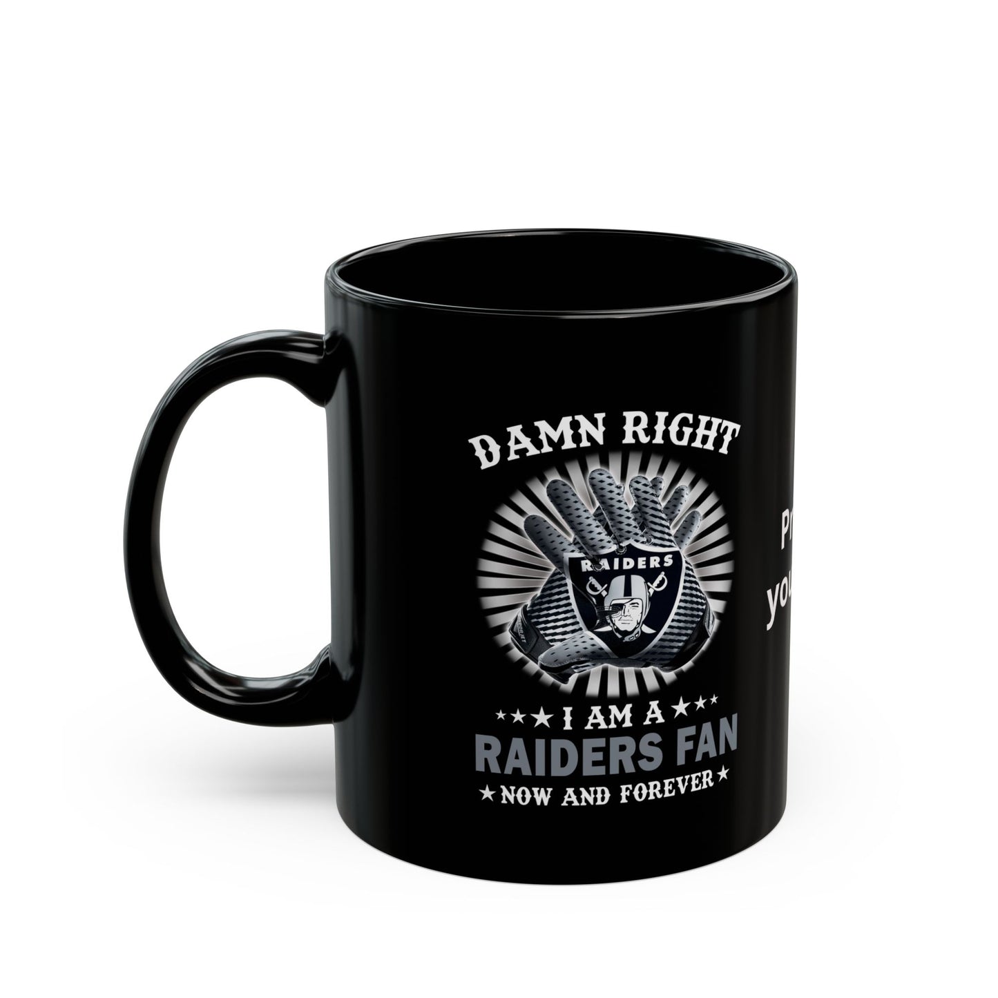 Customizable Raiders Fan Mug | Football Team Logo Coffee Cup