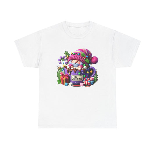 Cozy Gnome with Hot Chocolate Tee | Winter Holiday Cute Illustration