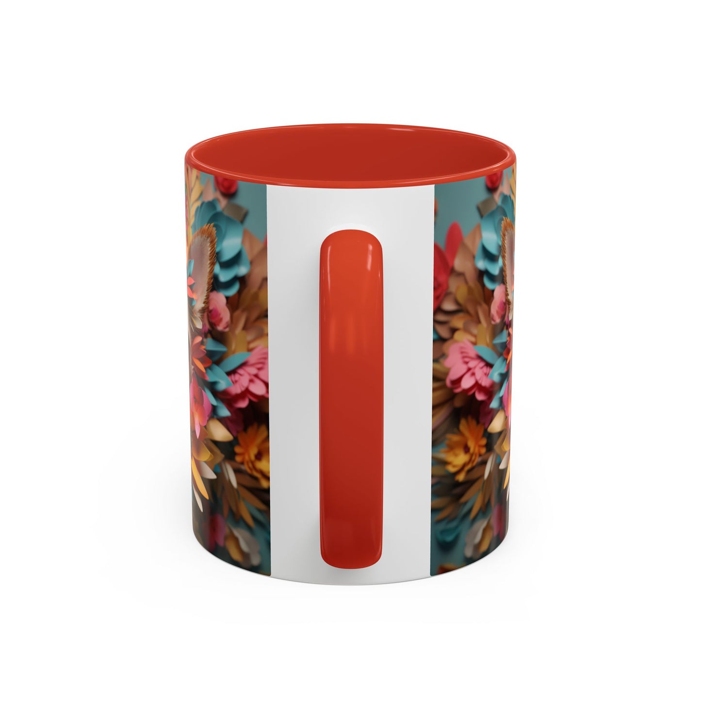Chihuahua Floral Wreath Accent Coffee Mug Colorful Pet Lover Gift (11/15oz)