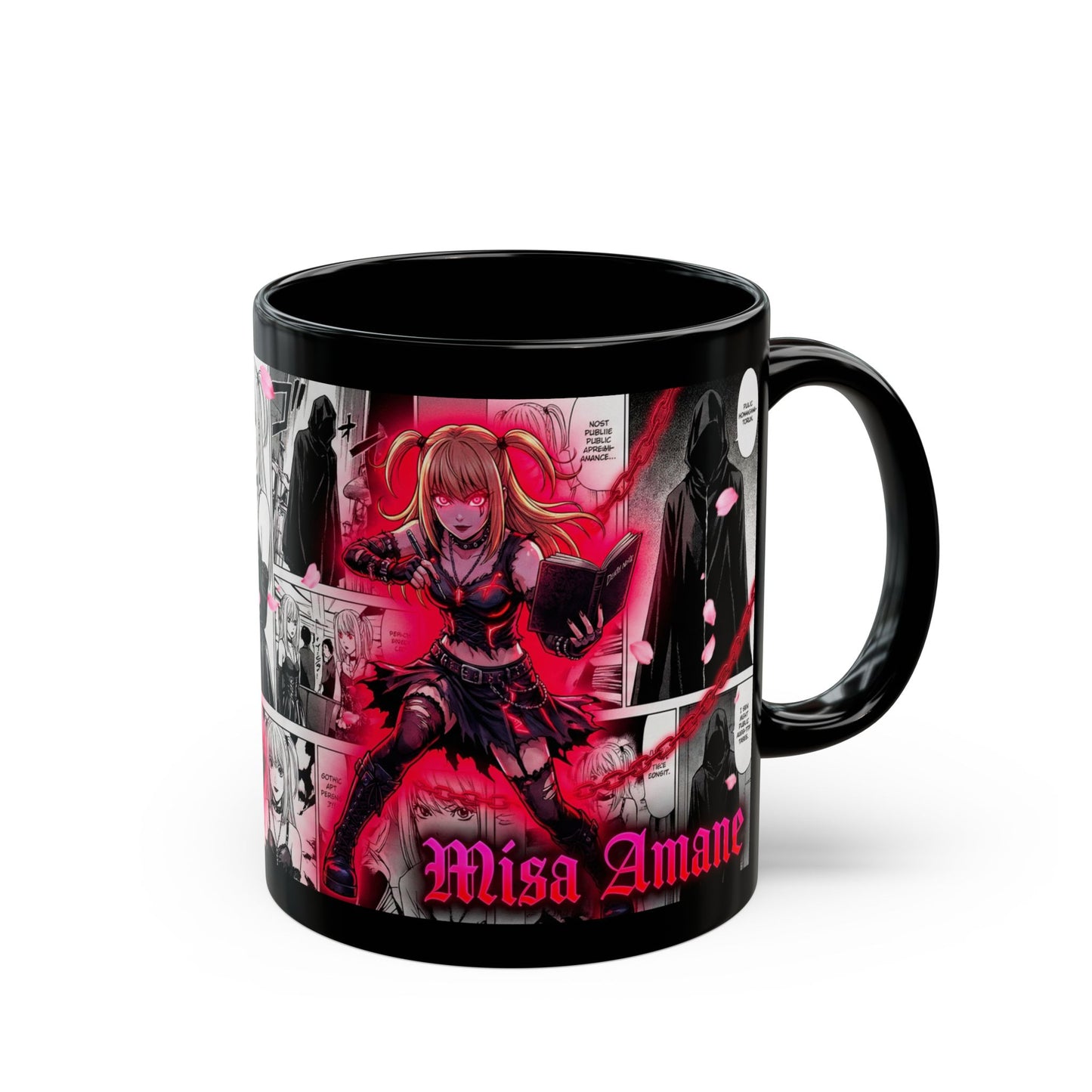 Misa Amane Anime Manga Black Ceramic Mug (11oz/15oz)