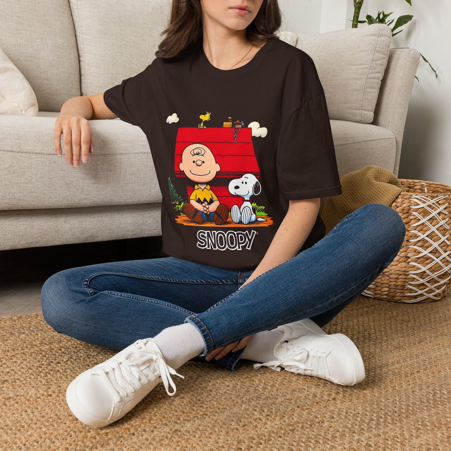Charlie Brown & Snoopy Comic Tee — Peanuts Doghouse Graphic T-Shirt