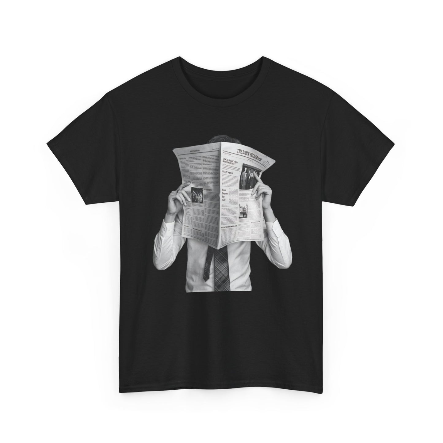 BTS  Reading Newspaper T-Shirt | Vintage Illustration, Retro Newsprint Tee