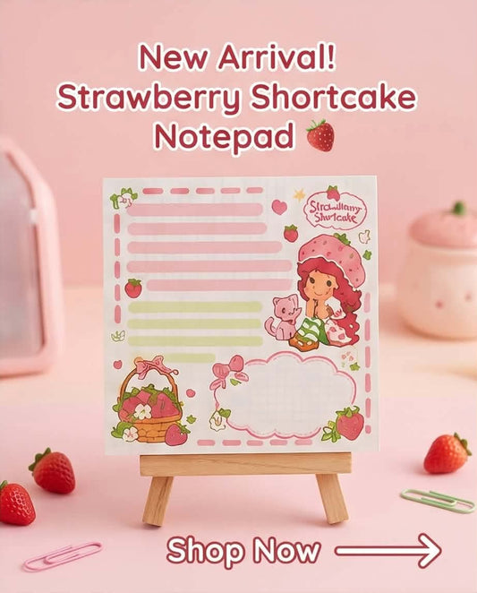 Strawberry Shortcake Memo Pad — Cute Strawberry Shortcake Memo Pad for School, Office & Everyday Notes