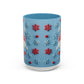 Santa Snowflake Pattern Mug | Accent Coffee Mug