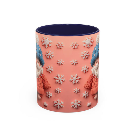 Knit Gnome with Snowflakes Mug | Accent Coffee Mug 11oz 15oz