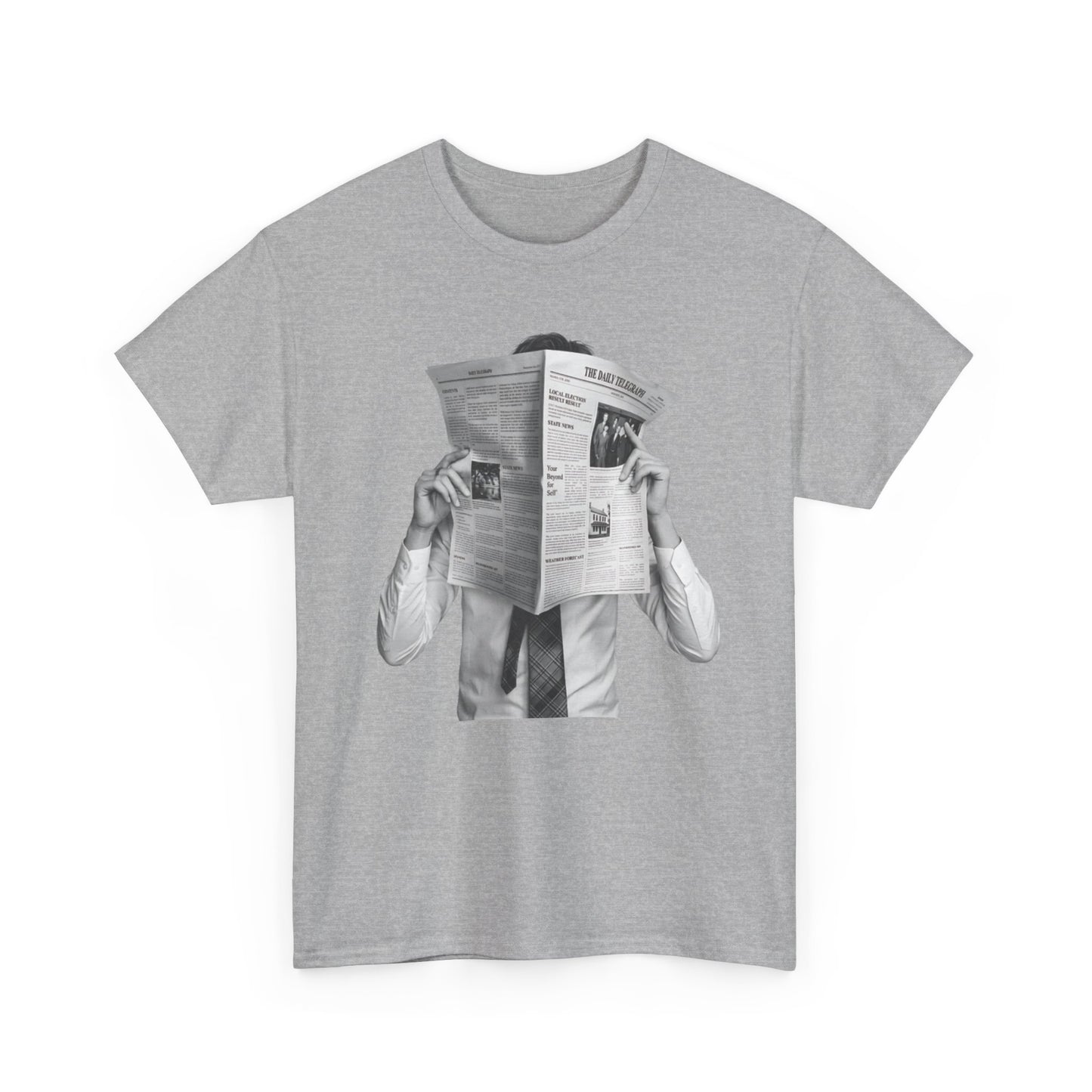 BTS  Reading Newspaper T-Shirt | Vintage Illustration, Retro Newsprint Tee