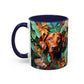 Vizsla Floral Accent Coffee Mug — Dog Portrait Botanical 11/15oz