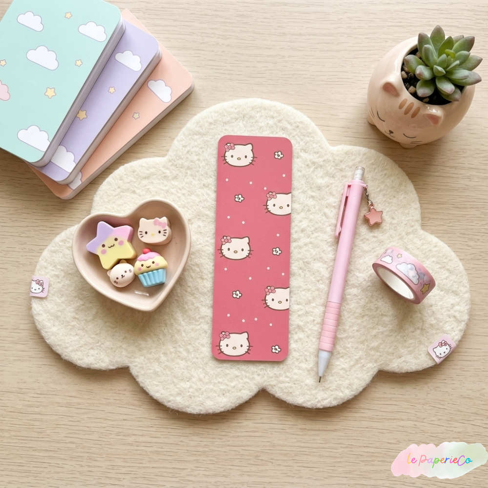 Kawaii Hello Kitty Bookmarks | Book Lovers 2x6 inch bookmarks