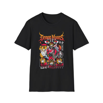 Demon Moons Graphic T-Shirt — Anime Retro Horror Band Tee
