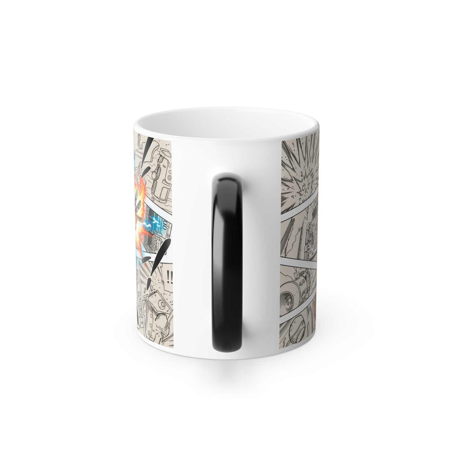 Color-Change Anime Comic Mug  Fire Fist Action 11oz
