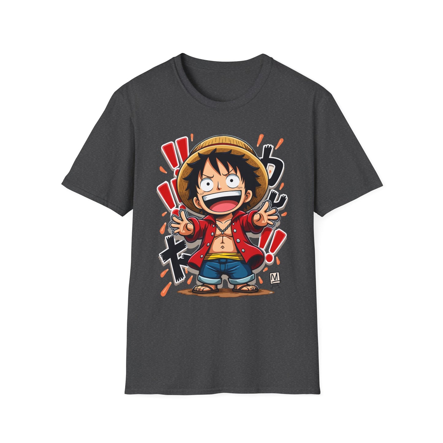 Luffy Graphic T-Shirt | Chibi Straw Hat Pirate Anime Tee| Le Paperie Co