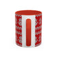 Snowman Knit Pattern Accent Mug | Christmas Holiday Coffee Cup
